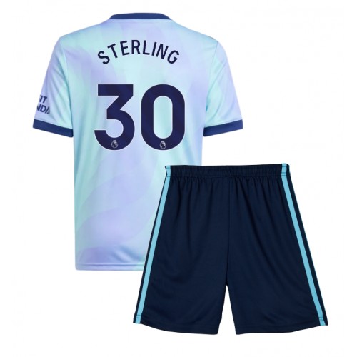 Dres Arsenal Raheem Sterling #30 Rezervni za djecu 2024-25 Kratak Rukav (+ kratke hlače)